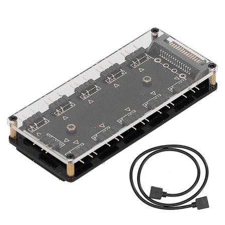 FREEZEMOD RBW Hub Splitter 10-vejs Support 5V Lampe med Blæser Computer Vandkølingstilbehør