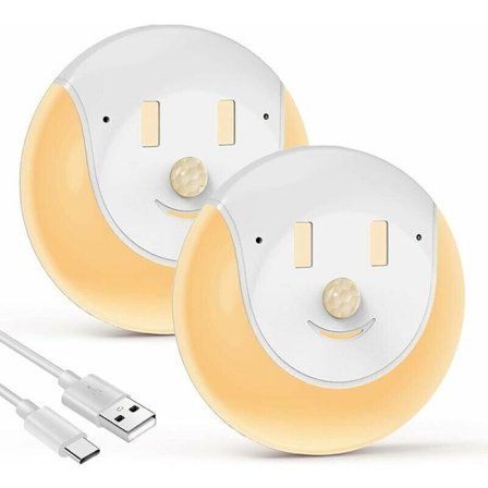 LED-lamppu liiketunnistimella – USB-ladattava – 3 tilaa (Päällä/Pois/Auto)