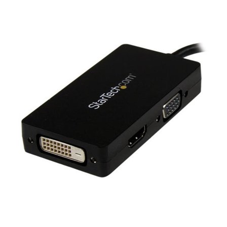StarTech 3 in 1 DisplayPort Multi Video Adapter Converter - 1080p DP Laptop to HDMI VGA or DVI Monitor or Projector Display (DP2VGDVHD) - video