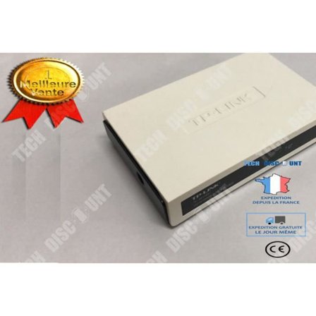 Nätverksbrygga - TECH DISCOUNT - TL-SF1005 - 5 portar RJ45 - 100 Mbps - Plug and Play