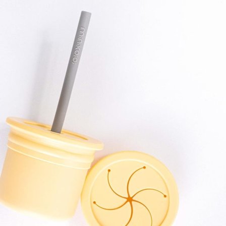 Minikoioi Drick- Och Snacksset Mata & äta Gul 6 months