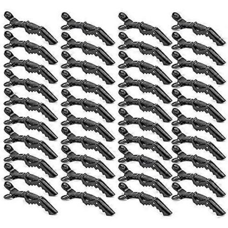 40 stk. Alligator Hårklemmer - Profesjonelle hårstyling- og seksjoneringsklemmer med sklisikkert grep og brede tenner (Fww)