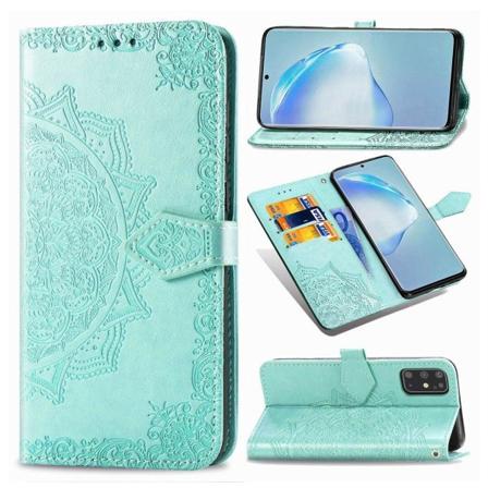 Mandala Samsung Galaxy S20 Plus etui - Cyan Green