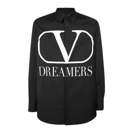 Valentino, Casual Shirts Zwart, Heren, Maat:M,polyester