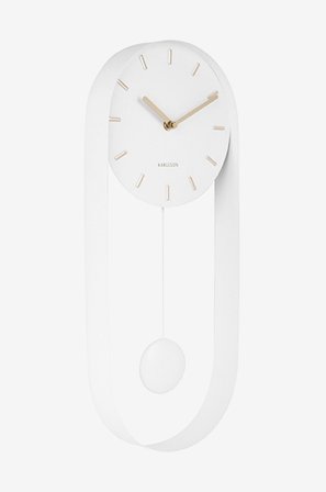 Karlsson - Veggklokke Pendulum Charm - Hvit - Veggklokker & bordklokker - Fra Homeroom