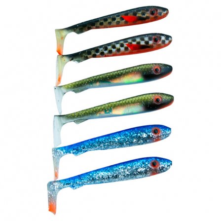 Svartzonker McRubber Bass 8cm Mix (6-pack) - Clear Sky