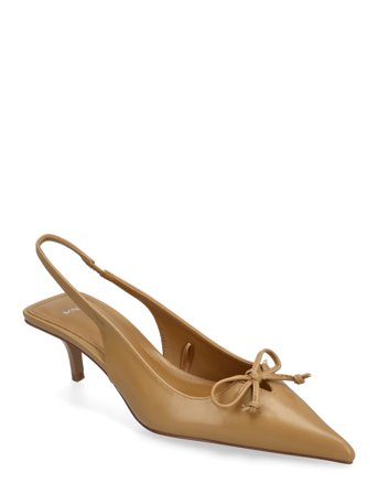 Mango Kitten Shoes With Bow Detail - Beige - 38
