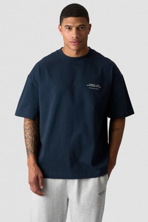 ICANIWILL - Essence Heavy Cotton T-Shirt Print Midnight Blue - Herren - ICIW