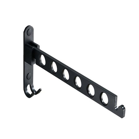 Foldbar vægmonteret knagerække, sort 90° vægmonteret foldbar knagerække-FA-