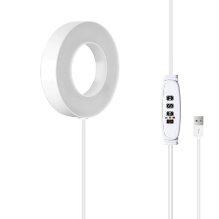 Loftslys til indendørs planter, 48 LED'er fuldspektret LED Halo plantelampe, sikker spændingsvækstlampe med 4/8/12H automatisk kontakt, 4 dæmpbare 