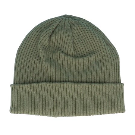 Beechfield - Green cuff Beanie - Olive Green Organic Cotton Cuff @ Hatstore