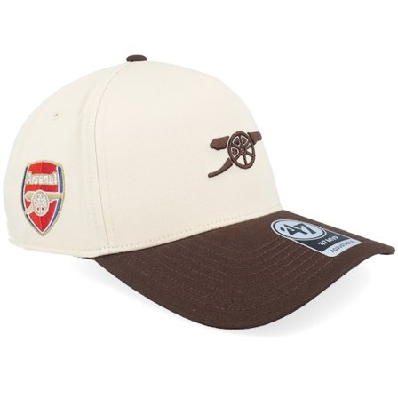 47 Brand - Football Beige adjustable Czapka Z Daszkiem - Hatstore Exclusive x Arsenal Sure Shot 47 Mvp Dt Arsenal Natural/Brown A-frame Adjustable @ 