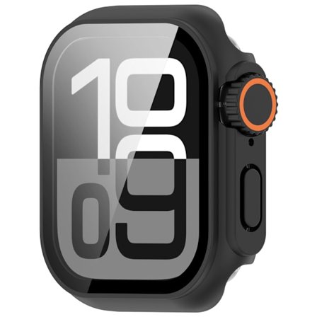 Skyddsfodral för Apple Watch - Hård PC & Härdat Glas Black 46 mm