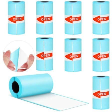 Självhäftande klistermärkespappersrulle 10 st termiskt fotopapper för PeriPage Mini bärbar fotoskrivare, P1 Mini-skrivare (57 x 30 mm)-FA-