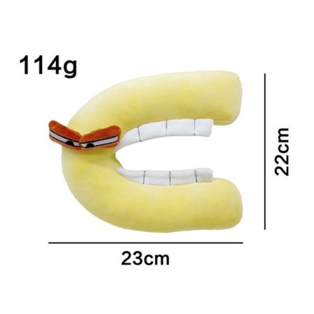 Alfabetlegende-karakterene er plysj kosedyr, plysjdukkeleker W