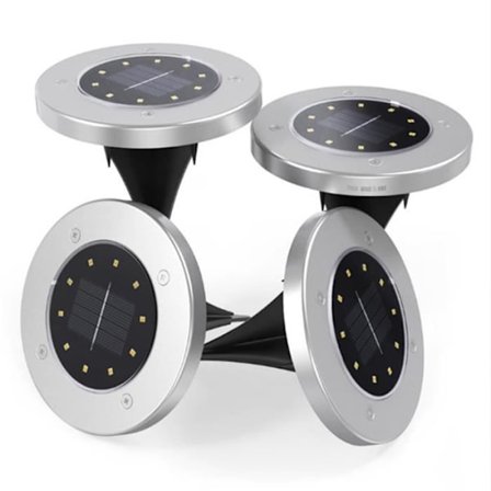 TD Solar Lights Outdoor 9 Pack LED Solar Light Trädgårdsdekorationsbelysning Vattentät IP65, varmvit 8 LEDs Spot Light Pro