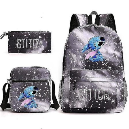 Lilo & Stitch Stitch Backpack Three-piece Set School Bag