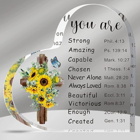 Akryl Kristne Gaver Til Kvinner Inspirerende Gaver Med Bibelvers Og Bønner Religiøse Gaver Skriftgaver Til Kvinner Menn Venner Minnegave Pape