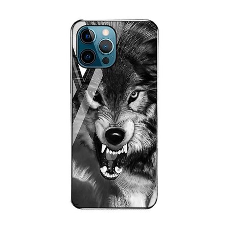 Til iPhone 13 Promax Mobiltelefon Cover Dyre Ulv Mønster Hærdet Glas Ridsefast Anti-fingeraftryk Blød TPU Materiale iPhone 13 Promax Beskyttende