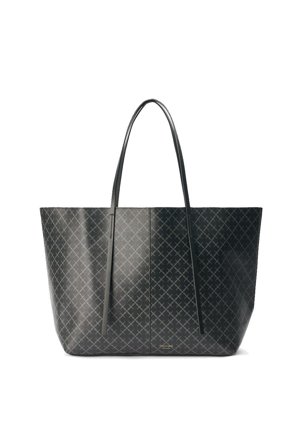 Abi printed Tote Bag Dark Charcoal
