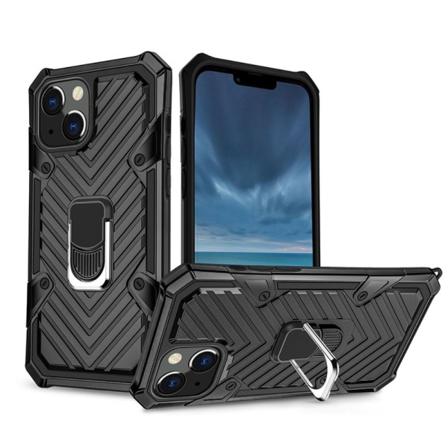 iPhone 13 Mini - Armor Hybrid Ring Skal - Svart