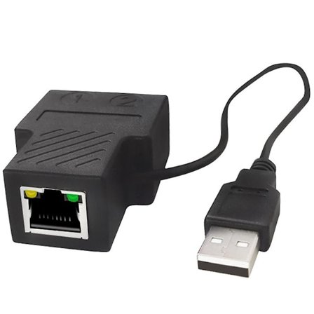 Rj45 Netværks Splitter Adapter, 1 Til 2 Dobbelt Hun Usb Til Rj45 Port
