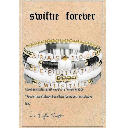 5 st/set Taylor Swift-tema bokstavsarmband Smycken Present till kvinnor Flickor Lover Musikfans