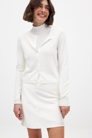 NA-KD Party Mini Satin Skirt - Satin nederdele - Hvid - EU 32