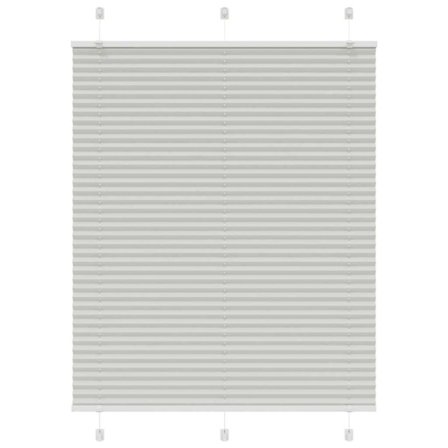 Plisserad persienn ljusgrå 105x100 cm tyg bredd 104,4cm