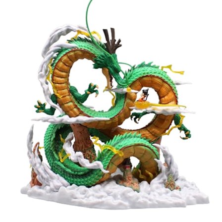 wit hbox Dragon Ball GK Son Goku Anime Action Figur 24cm med Cloud Dragon Statue Samleobjekt Ornament PVC Leke for Barn Julegaver
