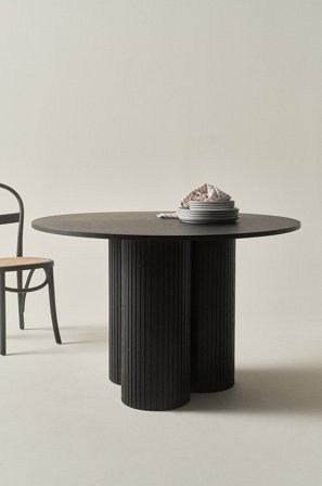 Jotex - Spisebord, Diameter 120 Cm Svart matt svart - TAVIRA - Kjøp Spisebord hos Jotex