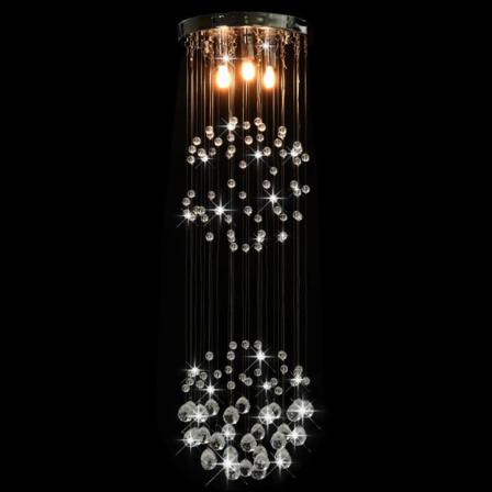 Vidaxl Taklampa Med Kristallpärlor Silver Sfär 3 X G9-lampor Silver