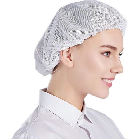 5 kpl Valkoinen Kokinhattu Uudelleenkäytettävä Ruoanlaittohiusverkko Miehille ja Naisille Kokin Työhattu Verkko Hiusverkko Elintarvikealan Keittiöön