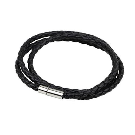 2-pack - Läderarmband - Svart