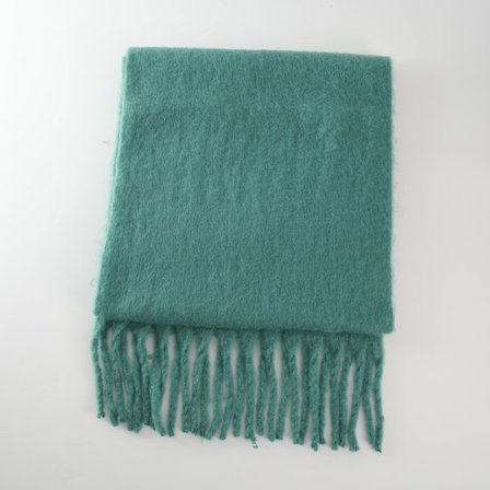 Vinternyhet mohairull imitation kashmir enfärgad scarf, förlängd och förtjockad tjock tofs, höst och vinter varm scarf