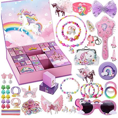 Adventskalender til piger - Enhjørning gaver til piger Adventskalender 24 dages overraskelsesgaver De bedste gaver til døtre