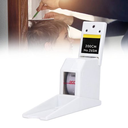 Høydemåler for veggmontering, høydemålebånd med uttrekkbar design for bruk i hjemmekontor, lettlest metrisk høydeindikator med kompakt plassbesparelse