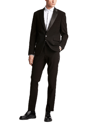 Lindbergh Responsibly Stretch Tuxedosuit Kavajer Herr Svart 46