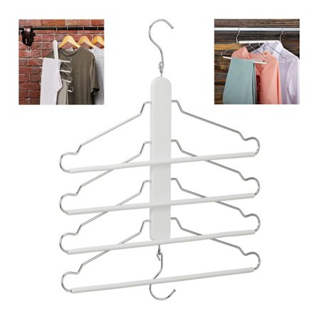 Tilaa säästävä ripustin moninkertainen valkoinen