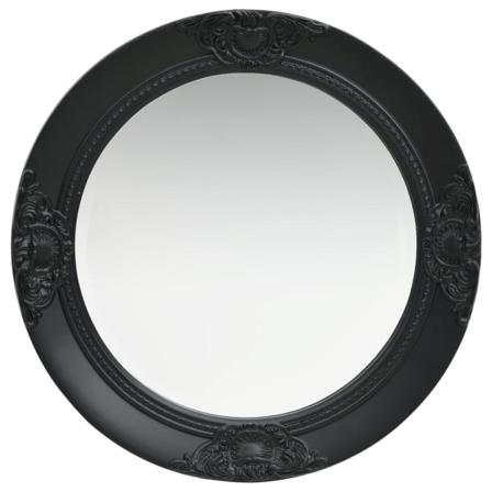 Vidaxl Väggspegel Barockstil 50 Cm Svart Svart
