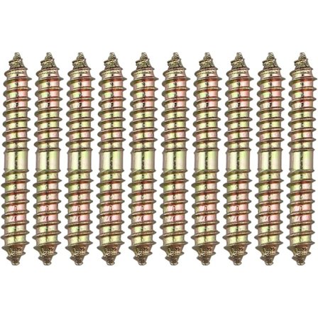 10 X möbelfästskruvar - M8 X 60 Mm dubbelsidigt huvud