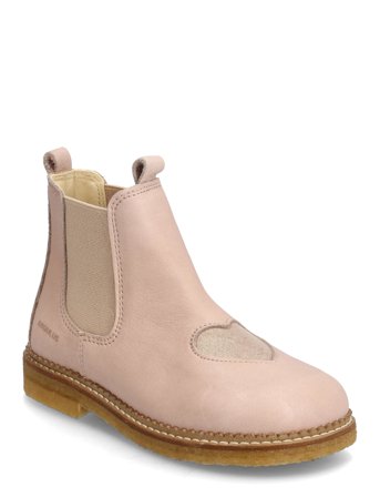 Booties - Flat - With Elastic Pink ANGULUS