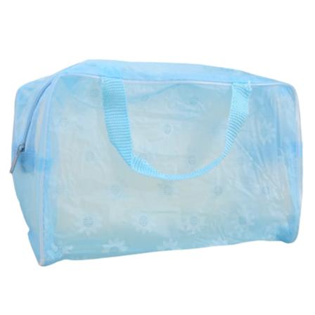 Smink Kosmetikväska Transparent Vattentät Söt organizer Tillbehör för resor Strand Nytt blue