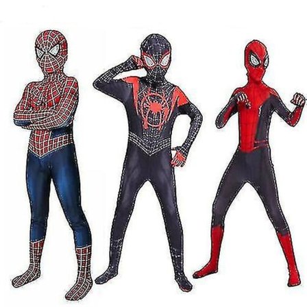 Spiderman Tobey Maguire Cosplay-kostyme Barne Jumpsuit Zentai-drakt Tobey Maguire Spiderman 100cm