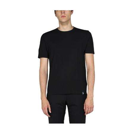 Drumohr, T-Shirt With Logo Zwart, Heren, Maat:S