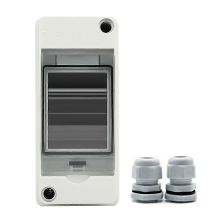 HT-2 IP65 Vedenpitävä Jakokeskus Kotelo Paneelin Asennus 2-tie PC Ulkokäyttöön Sähkö MCB So-Perfet