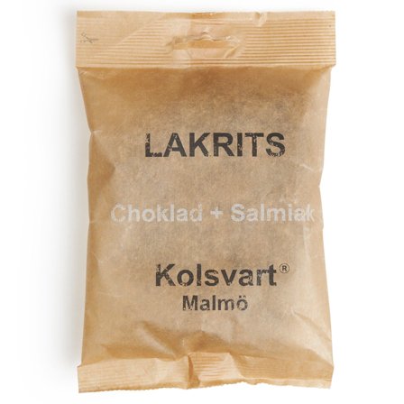 Kolsvart Sjokolade + Salmiaksalt lakris, 120 g
