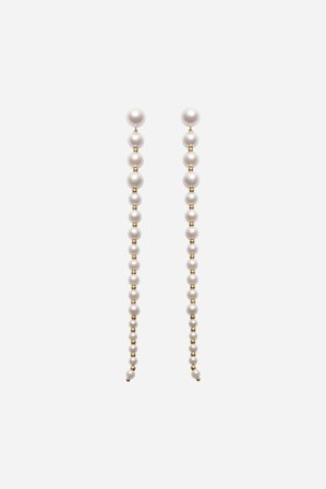 CAMILLA PIHL - The Long Pearl Earrings - Cream - One Size