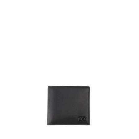 Valentino Garavani VLogo portfolio Sort, Herre Punge og Kortholder, Størrelse: ONE Size