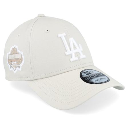 New Era - MLB Beige adjustable Cap - Los Angeles Dodgers Side Patch 9FORTY Stone/White Adjustable @ Hatstore